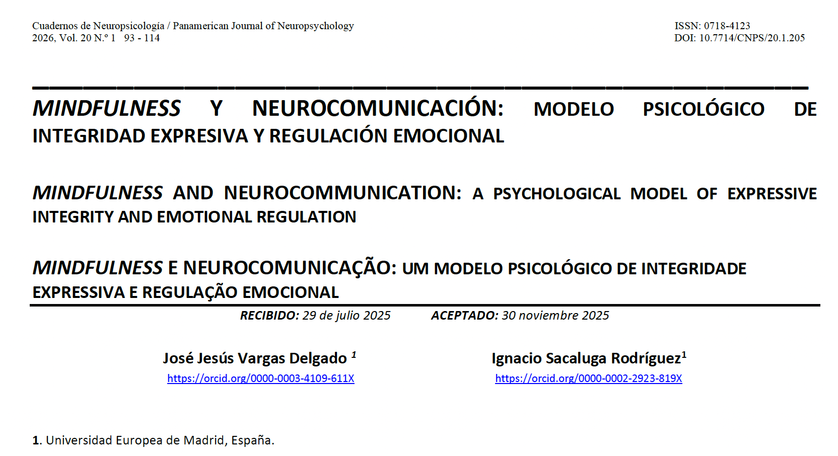 titulo y resumen del articulo.